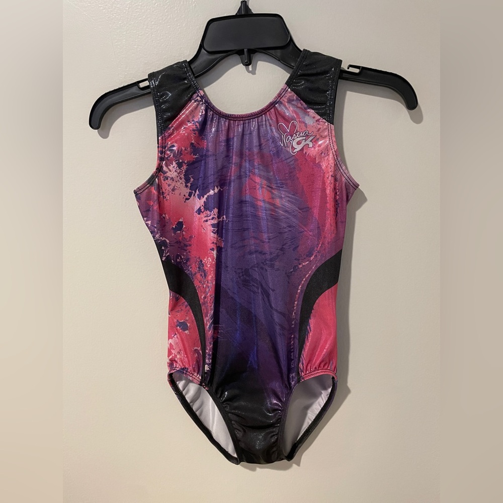 GK Purple and Pink Gymnastics Leotard Nastia Lukin Adult Small